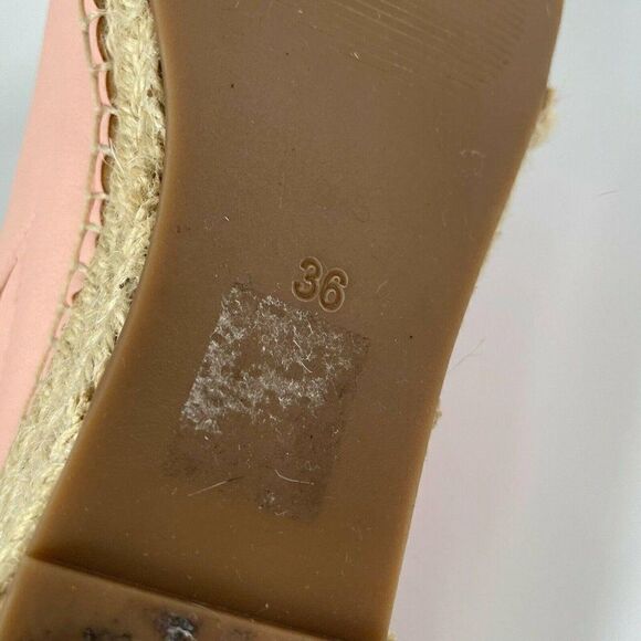 Matt & Nat Alo Pink Leather Slip On Espadrille Women 6 Clog Mules Wedge Slip On - Picture 10 of 10